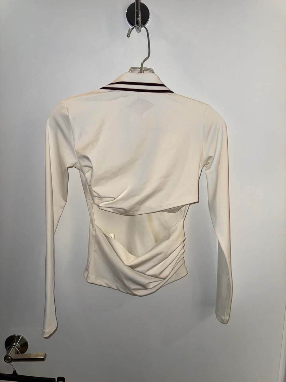 Nude Project Grosella Off White Long Sleeve Polo Shirt Size S - Picture 3 of 10